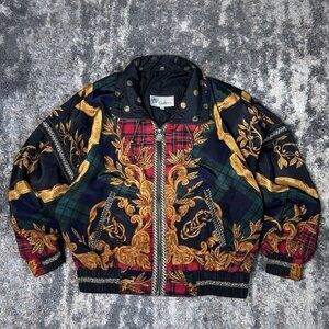 Vintage Gallery Sport Windbreaker Designer Jacket Size Medium Oversized Gold